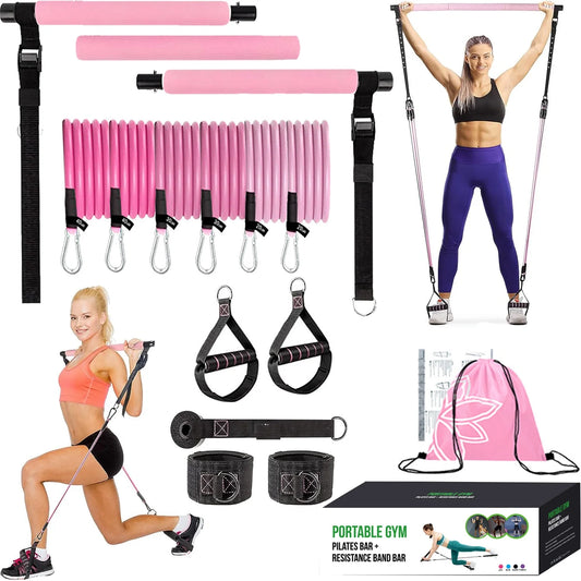 Pink Aesthetic Portable Yoga Pilates Bar
