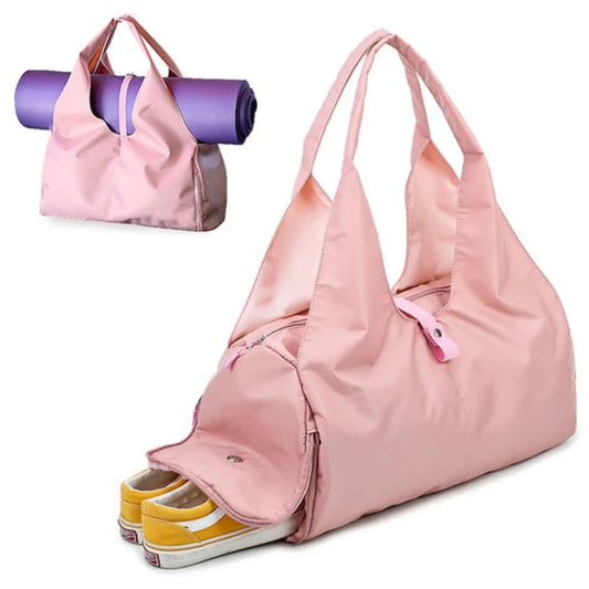 Large Multifunctional Yoga/Gym Bag for Women (Lightweight, Waterproof, Shoe Compartment)